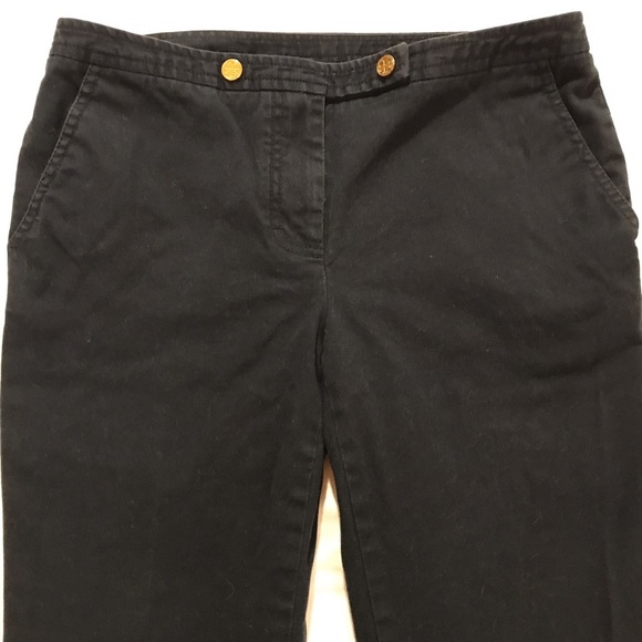 Tory Burch Womens Low Rise Dark Blue Sailor Pants Goldtone Buttons Size 4 - Picture 6 of 11